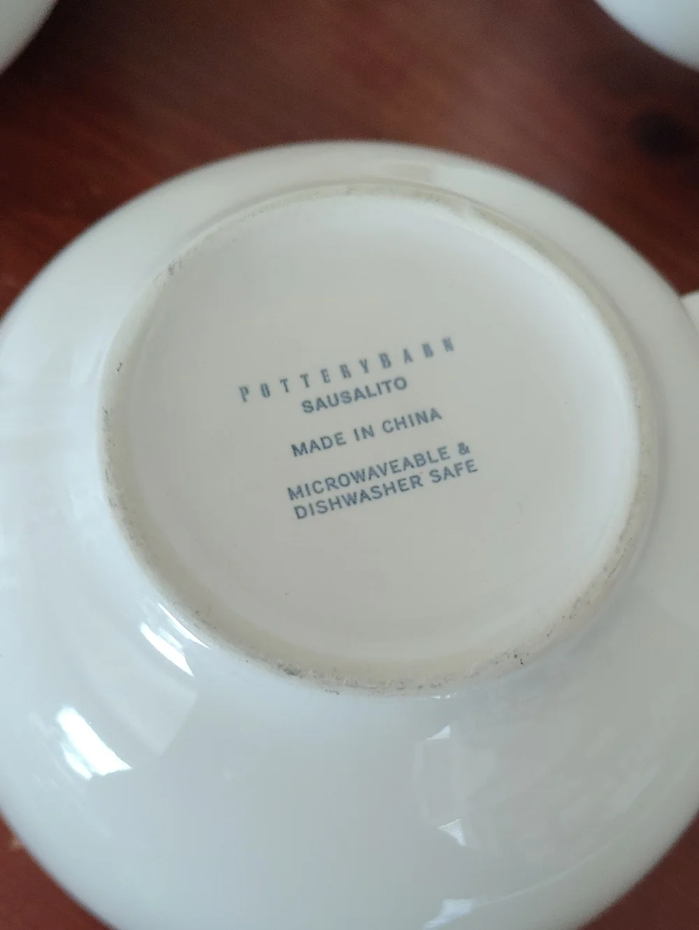 Pottery Barn Sauselito Mugs Set Of 4 Cream Color